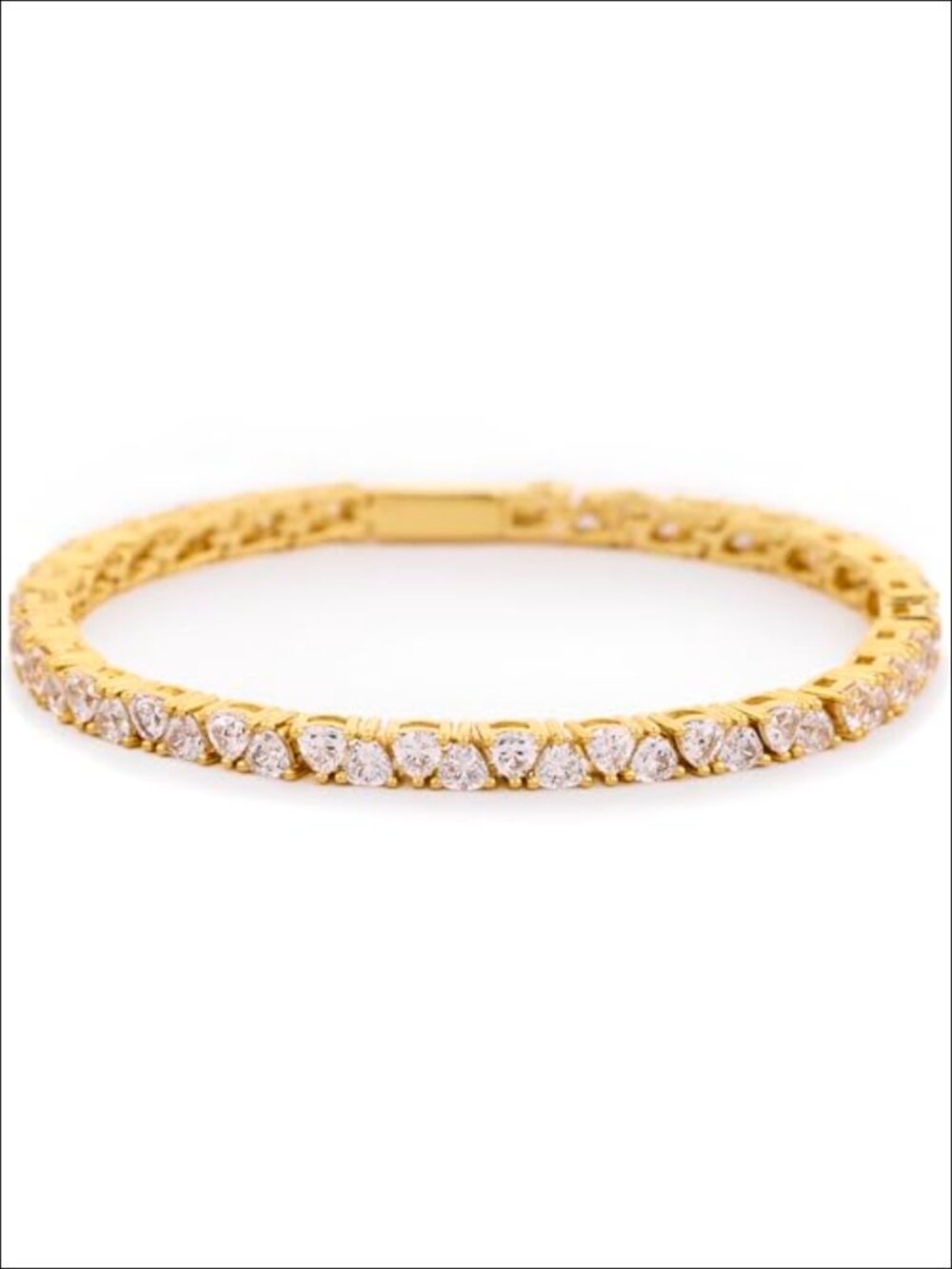 18K Gold Plated Cubic Zirconia Tennis Bracelet